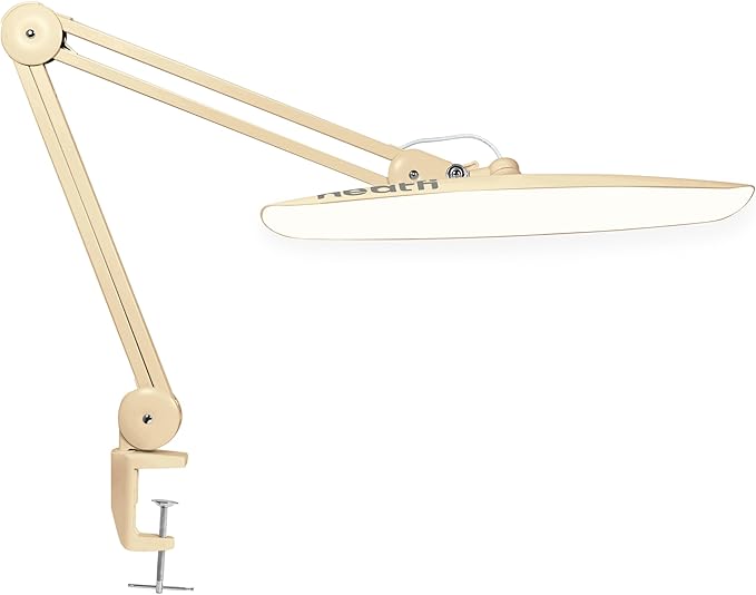 Neatfi XL 2,200 Lumens LED Task Lamp, 20W, 182 Pcs SMD LED, Dimmable, 4 Level Brightness, 3 Light Modes, Desk Light for Home, Office, Workbench (CCT, Gold)