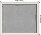 Amanti Art Silver Framed Magnetic Board 46x54 Oversize Vision Board for use with Magnets, 100% Metal Sheet to Display Items as Office Decor or for Home Organization in mudroom, Kitchen or Kids Room