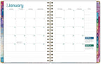 HARDCOVER 2026 Planner, 8.5"x11": 14 Months (November 2025 - December 2026), Daily Weekly Monthly Planner, Yearly Agenda, Bookmark, Pocket Folder and Sticky Note Set (Rainbow Gold Marble)