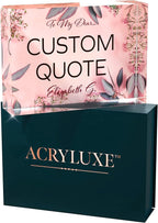 Custom Acrylic Sign Personalized, Custom Desk Name Plate, 18 Styles, (5"x7"), With Gift Box, USA Made by Acryluxe. (Glowing)