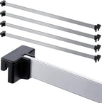 Epakh 8 Pieces Metal Hanging Divider Rail Clip File 4 Pieces File Cabinet Rails for Hanging Folder Frame for Storage