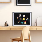 Vicenpal 1 Pcs Large Magnetic Board 16" x 12" Magnet Display Board Removable Souvenir Fridge Magnet Frames Case for Wall Dust Proof Magnetic Shadow Box for Wall Table Refrigerator (Black)