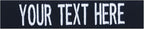 Custom Uniform Name Tapes Solid Colors. Made in The U.S.A. Ships Under 24 Hours. Dark Blue Fabric, 5 Inch Hook Fastener (Uniform Ready Fastener)