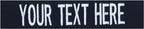 Custom Uniform Name Tapes Solid Colors. Dark Blue Fabric, 3.5 Inch Hook Fastener (Uniform Ready Fastener)