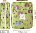 qianshan Pencil Case Holder Slot - Holds 202 Colored Pencils or 136 Gel Pens with Zipper Closure - Large Capacity Pen Organizer for Watercolor Pens or Markers - Perfect for Artist Green Bear