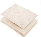 Wanderings A4 Handmade Paper with Deckled Edge and Embedded Straw - 8.3" x 11.7", 150 GSM, 50 Sheets Textured Paper - Perfect for Light Watercolor, Drawing, Writing, Printing & Mixed Media