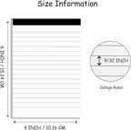 Nichela Notepad for Daily Planning and Organization of Work – 4 x 6-inches Lined Paper – Thick Bright White Paper – 30 Pages – Note Pads Ruled Pages – Pack of 30