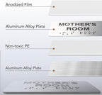 Office Signs with Raised Text & Grade 2 Braille, Brushed Aluminum/Silver Finish Easy Install with Double-Sided Tape, ADA Compliant Office Door Sign