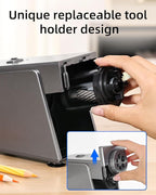 ZMOL Heavy Duty Electric Pencil Sharpener for Classroom, 6 Holes, Stronger Helical Blade, Auto Stop, Save Pencils, Plug in, Suitable for 6-12mm No.2/Colored Pencils, Teachers,School & Home Silver