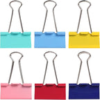 Ufmarine Large Binder Clips 1.6 Inch (36 pcs), Colored Big Paper Clips for Office