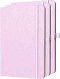 ONAVIA A5 Lined Journal Notebook, 7mm College Ruled Notepad, Journaling for Writing, Work, School, Travel and Note Taking, Hardcover 160 Pages (80 Sheets) 5.79 x 8.3 inches (3 Pack Pink)