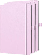 ONAVIA A5 Lined Journal Notebook, 7mm College Ruled Notepad, Journaling for Writing, Work, School, Travel and Note Taking, Hardcover 160 Pages (80 Sheets) 5.79 x 8.3 inches (3 Pack Pink)