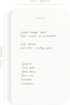 Pinesman - Elegant Desk Notepads for Professionals, Executive's Memo Pads, Minimalist, Gold Foiled, Lined, 5 Pack, 375 Sheets Total (75 Each), 6.3" x 3.9”, 80 GSM, Eco-friendly, FSC™ Certified
