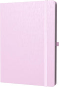 ONAVIA A4 Lined Journal Notebook, 8mm Ruled Notepad, Journaling for Writing, Work, School, Travel and Note Taking, Hardcover 160 Pages (80 Sheets) 8.27 x 11.6 inches (Pink)