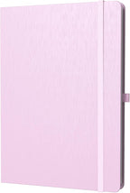 ONAVIA A4 Lined Journal Notebook, 8mm Ruled Notepad, Journaling for Writing, Work, School, Travel and Note Taking, Hardcover 160 Pages (80 Sheets) 8.27 x 11.6 inches (Pink)
