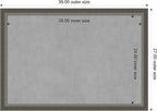 Amanti Art Silver Framed Magnetic Board 27x39 Large Vision Board for use with Magnets, 100% Metal Sheet to Display Items as Office Decor or for Home Organization in mudroom, Kitchen or Kids Room