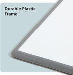 U Brands Contempo Magnetic Dry Erase Board White Board, 11" x 14", Gray Modern Frame, Includes Magnet and Marker