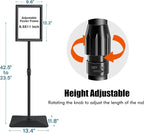 Golemas Adjustable Sign Stand for Display, with Upgraded Iron Base, Pedestal Floor Signage Stand Holder for Outdoor or Indoor Advertising (8.5 x 11, Black)