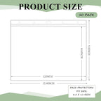 Sinload 10 Pcs Heavy Duty Sheet Protector 8.5 x 11 Inch Job Ticket Holder Waterproof Resealable Zip Page Wall Sign Holder Clear Dry Erase Document Sleeve Magazine Protector Horizontal(12.4 x 9.8 Inch)