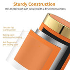 Mini Trash Can with Lid, Desktop Small Trash Can Recycling Bin Cute Metal Garbage Can for Tabletop Countertop Use,Stainless Steel 0.4Gal/1.5L Waste Bin for Office Parlor Car Bedroom,Swing Lid Open