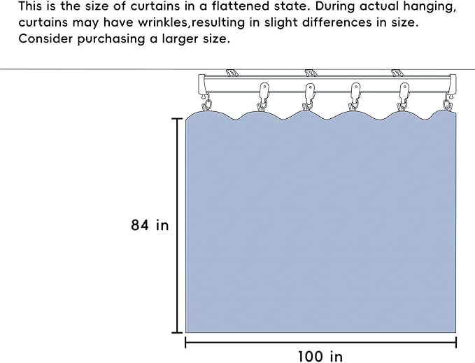 Room Divider Curtains with Flexible Ceiling Tracks Set,Blackout Curtain Ceiling Mount Curtain Track Privacy Room Dividers Ceiling Track Curtain Rod(Dark Grey Drape & Black rail W 8.3 × H 7 FT)