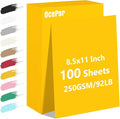 OcePor 100 Sheets Yellow Cardstock Paper, Colored Printer Paper 8.5 x 11, Card Stock Thick Construction for Craft,Scrapbook，Office Printing, Invitations, Certificates，92 lb/250gsm