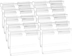 50 Pack Reusable Plastic Wire Shelf Label Holder, for Pantry Retail Merchandise Shopping Mall Store Shop Supermarket UPC Price Card Sign and Ticket Display Holder, Clip-On Design. 6cm X 4cm By NuBliss