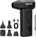 Welspo Compressed Air Duster 260000RPM Super Power Electric Air Duster Rechargeable, 3-Gear Adjustable Blower with Brushless Motor, Cordless Dust Blower for Keyboard, PC, Car, Home & Outdoor Use