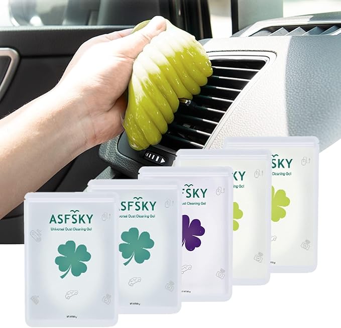 ASFSKY Car Cleaning Gel for Car Detailing Car Cleaning Putty for Interior Cleaner for Car Vents Car Cleaning Gel Pack 450g（5 Pack）