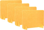 PATIKIL Desk Divider, 4 Set 24 x 16 Inch Acoustic Freestanding Desk Divider Desk Privacy Panel with 8 Pcs Support Feet for Library Office Workstation,Yellow