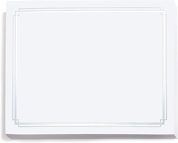 PaperDirect Foil Elegance Specialty Certificates, 50 Sheets of 38lb White Paper, 8½" x 11", Double Pearl Foil Border, Perfect for Awards, Students, Employees, Volunteers, Course Completion, Diplomas
