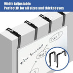 Cubicle Hangers Universal Partition Hanger Set Metal Black Cubicle Hooks Door Mirror Hanger Cubicle Wall Hooks Adjusted to Fit Panels with 1.35 to 3.5 in Inch Thickness for Office Whiteboard (8)