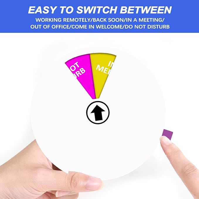 Office Door Sign,6 Inch,Do Not Disturb,Come in Welcome,Back Soon,in A Meeting,Out of Office,Working Remotely Symbol,Magnetic Door Sign for Workspace, Conference Room Any Room That Needs Privacy-White