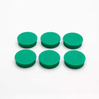 Bullseye Office 24 Round Green Fridge Magnets, Button Shaped, Small Colorful Magnetic Discs for Kitchen, Cabinet or Classroom, Perfect Whiteboard Supplies for Teachers (Green)