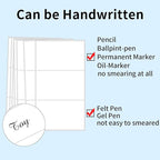 STARLIBOO Removable Colored Labels Stickers, 3X5 Inch Removable Large Label Stickers for Moving Boxes and Storage Bins- Waterproof- Tear Resistant (White)