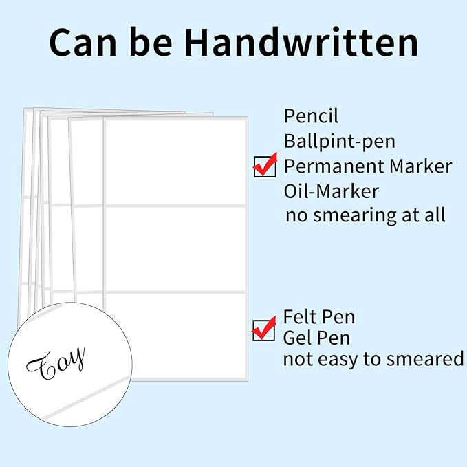 STARLIBOO Removable Colored Labels Stickers, 3X5 Inch Removable Large Label Stickers for Moving Boxes and Storage Bins- Waterproof- Tear Resistant (White)