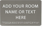 ADA CENTRAL SIGNS - 9" X6" Personalized Custom Sign - ADA Compliant Tactile Graphics Grade 2 Braille Text Acrylic Wall Signs - Add Your Room Name Text Sign for Home School Office Business Workplace