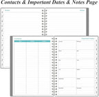 2026 Planner - Planner 2026 from January 2026 - December 2026, Weekly & Monthly Planner Spiral Bound with 12 Monthly Tabs, Inner Pocket, 6.4" x 8.5", Grey-E