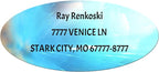 Made in USA Custom Return Address Stickers Labels Customized Mailing Label for Envelopes, Personalized Self Adhesive Flat Sheet Oval Labels