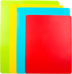 4 Pieces Flexible Cutting Board mats, Plastic Cutting Boards for Kitchen Cooking, Cutting board sheets for Meat and Vegetables, Dishwasher Safe