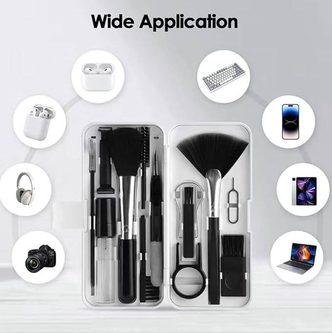 ImmacuKit 18-in-1 Electronic Device Cleaning Kit with Magic Cleaner Gel -Use On Phone, Earbuds, Laptop, Keyboard, Smart Watch, Tablet, PC, Controller, Gaming Console, Remote, Camera, Mouse, Speakers
