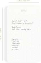 Pinesman - Elegant Desk Notepads for Professionals, Executive's Memo Pads, Minimalist, Gold Foiled, Dotted Layout, 3 Pack, 225 Sheets Total (75 Each), 6.3" x 3.9”, 80 GSM, Eco-friendly, FSC™ Certified Small Notepad