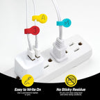 Wrap-It Storage - Mini Multi-Color Cable Labels (60 Pack) - Colorful Charger & Wire Labeler
