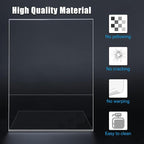 xydstay 6pack 8.5x11 Acrylic, L Shape Clear Plastic, Menu Holder, Unbreakable Table sign holder for Restaurant, Office, School, Store and Home Use