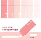 Unjoo White Correction Tape, Easy To Use Cute Applicator for Instant Corrections, For school, Office Workers (Gradient Pink, 5M/196" x 0.2",12pack)
