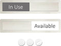 In Use or Available Sign,In Use/Available Sign for Home Office Hotles Hospital Restroom, Vacant Occupied Slider Door Status Tells Whether Room in Use or Available,7'' x 1.5'' - Stainless Steel, Grey