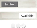 In Use or Available Sign,In Use/Available Sign for Home Office Hotles Hospital Restroom, Vacant Occupied Slider Door Status Tells Whether Room in Use or Available,7'' x 1.5'' - Stainless Steel, Grey