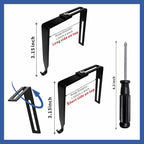Cubicle Hangers Universal Partition Hanger Set Metal Black Cubicle Hooks Door Mirror Hanger Cubicle Wall Hooks Adjusted to Fit Panels with 1.35 to 3.5 in Inch Thickness for Office Whiteboard (8)