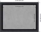 Amanti Art Black Framed Magnetic Board 21x27 Medium Vision Board for use with Magnets, 100% Metal Sheet to Display Items as Office Decor or for Home Organization in mudroom, Kitchen or Kids Room