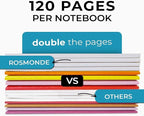 Rosmonde 48 Pack Kraft Notebooks, Softcover A5 Blank Journals, No-Bleed, 120 Pages (60 Sheets) Bulk Blank Sketch Books for Drawing, 8 x 5.7 Unlined Travel Journals, Bulk Blank Page Journals